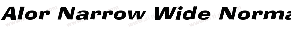 Alor Narrow Wide Normal字体转换